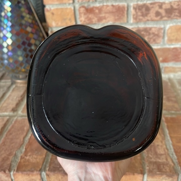 Vtg Dutch Masters The Chieftain Brown Amber Glass Indian Jar Humidor Canister - Picture 5 of 8